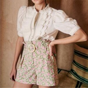 Sezane Peony Rome Shorts